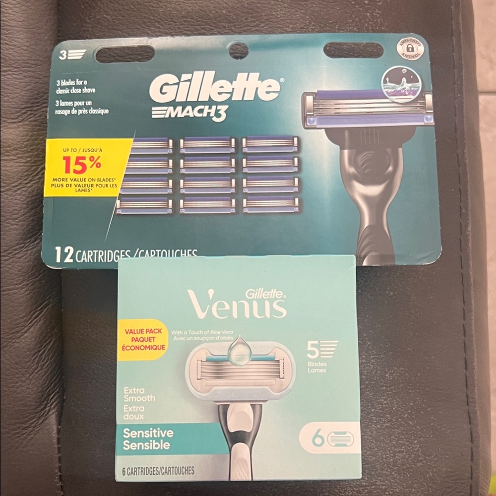 NWT  High value  Bundle-Gillette Mach3 & Venus Cartridge Value Pack .